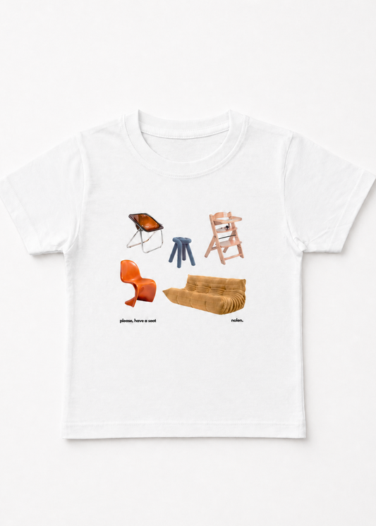Camiseta sillas icónicas de diseño para niños