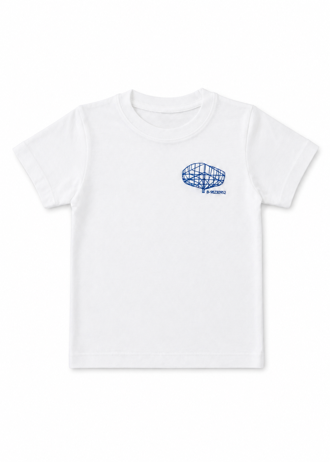 Camiseta brodado en el pecho barco niño y niña
