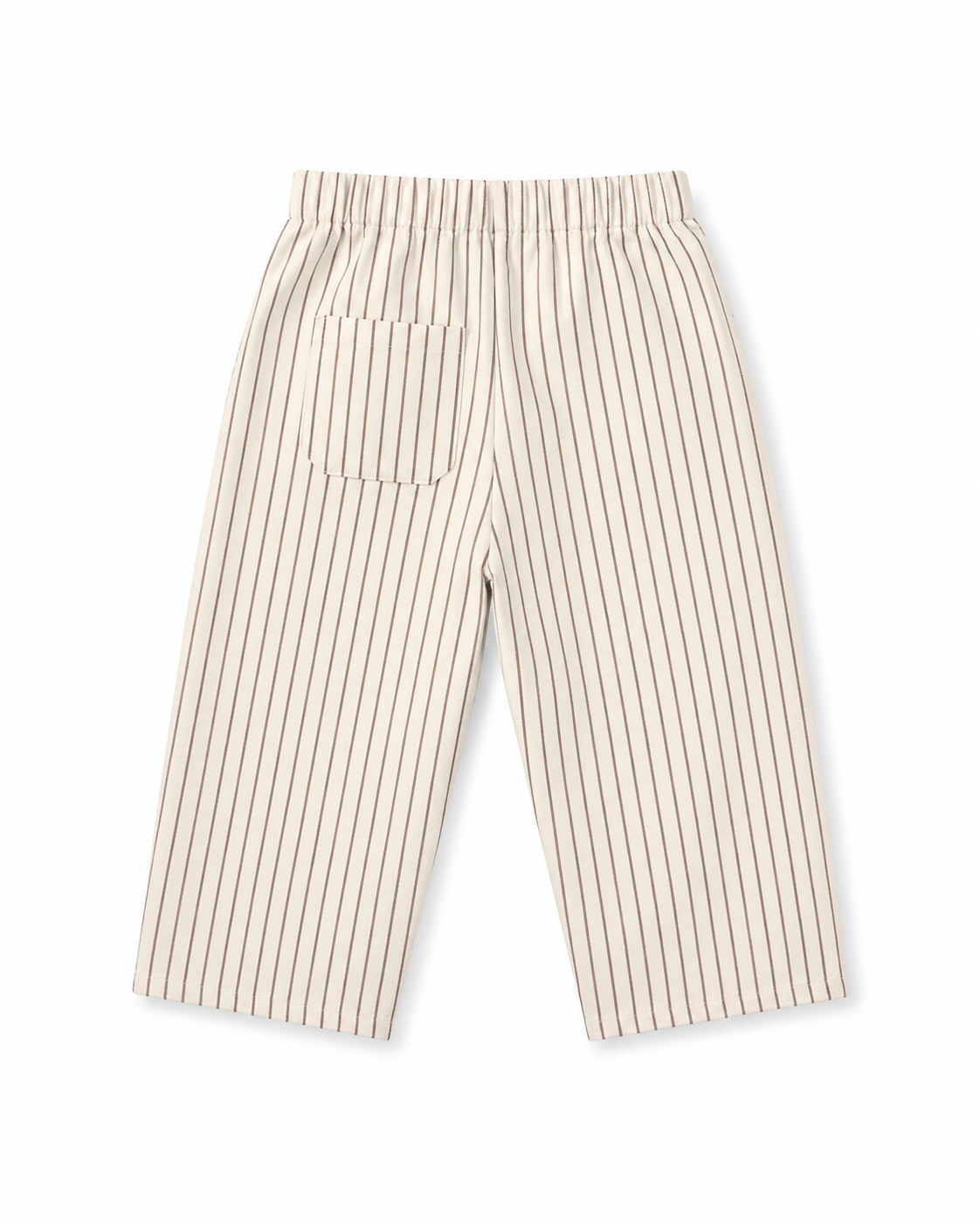 Pantalon de niño o niña balloon beige a rayas algodón orgánico