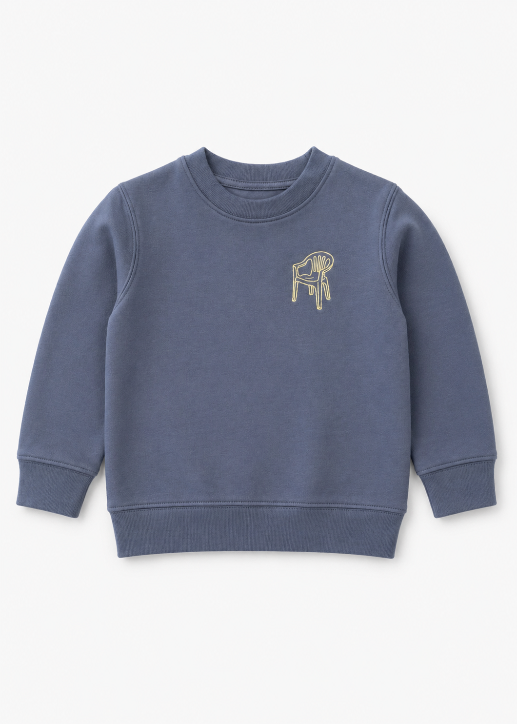 Sudadera azul de niño y niña la silla del verano