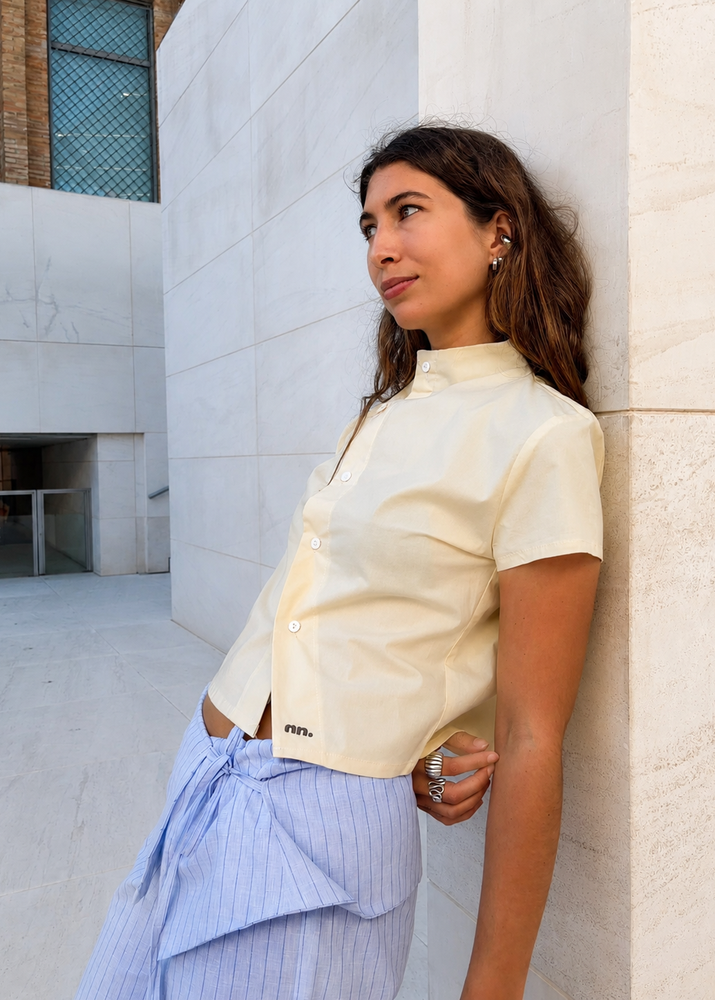 Blusa manga corta, amarillo butter